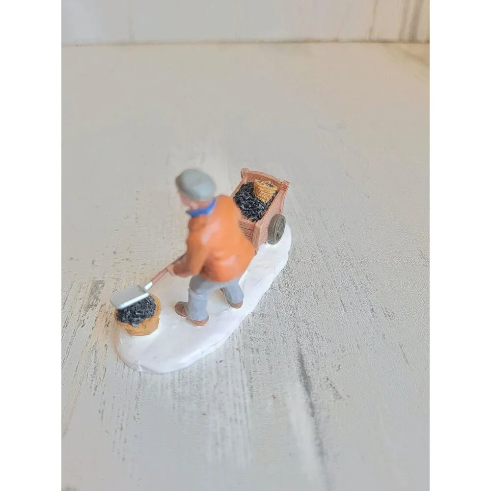 Lemax coal man snow village accessory Xmas‎ shovel